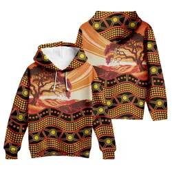 Aboriginal Urban Hoodie Roots Of Country Red Orange Dot Painting Zip Up Hoodie