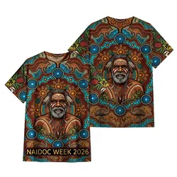 Aboriginal Dot Painting T-Shirt NAIDOC 2026 Elder Spirit