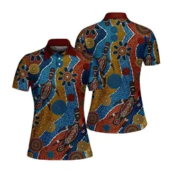 Aboriginal Dot Painting Women Polo Shirt NAIDOC 2026 Platypus Dot