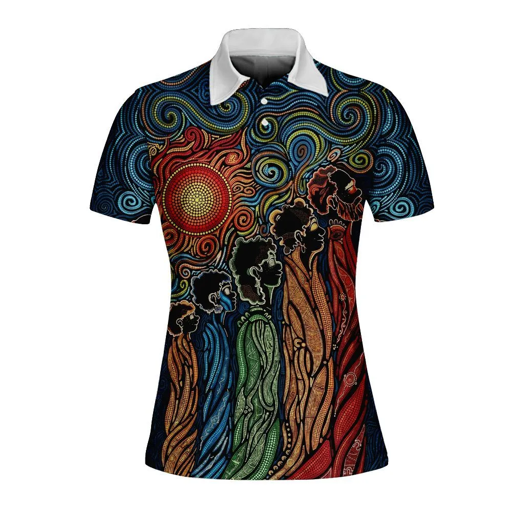 Aboriginal Dot Painting Women Polo Shirt Native NAIDOC 2026