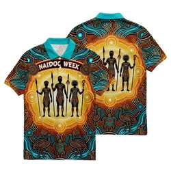 Aboriginal Dot Painting Polo Shirt Keeper Of The Dreaming NAIDOC 2026