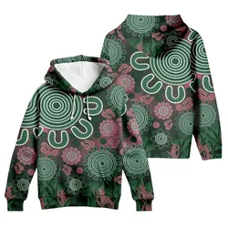 Aboriginal Dot Painting Hoodie Spirit Bushland Deep Green Zip Up Hoodie