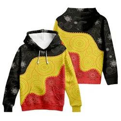 Aboriginal Dot Painting Hoodie Hand Prints Black Red Zip Up Hoodie