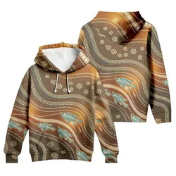 Aboriginal Dot Painting Hoodie Fish Rarrk Zip Up Hoodie