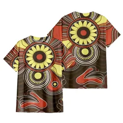 Aboriginal Dot Painting T-Shirt Red Earth