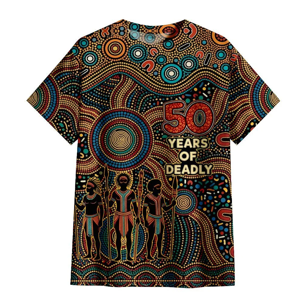 Aboriginal Dot Painting T-Shirt NAIDOC 2026 Spirit Of Country Elder