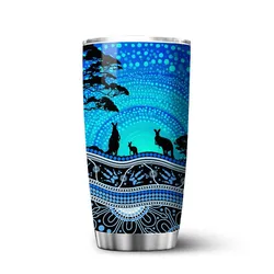 Aboriginal Urban Tumbler Songlines Of The Sky Blue