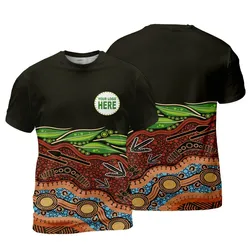 Aboriginal Dot Painting Custom Logo Men's T-Shirt Hunter Dark Green