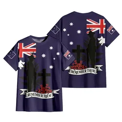 Lest We Forget T-Shirt Remember Them Fern Leaf
