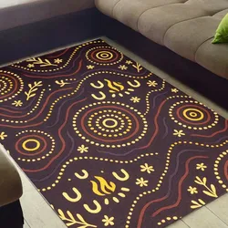 Aboriginal Dot Painting Carpet Rug Seeds Of The Journey Pattern
