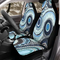 Aboriginal Dot Painting Car Seat Cover Waterhole Running Water Blue