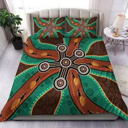 Aboriginal Bedding Set - Aboriginal Dot Painting Depicting Honey Ants