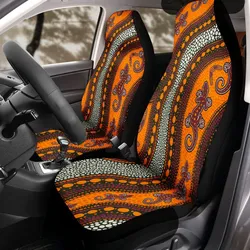 Aboriginal Dot Painting Car Seat Cover Hunting Goanna Orange