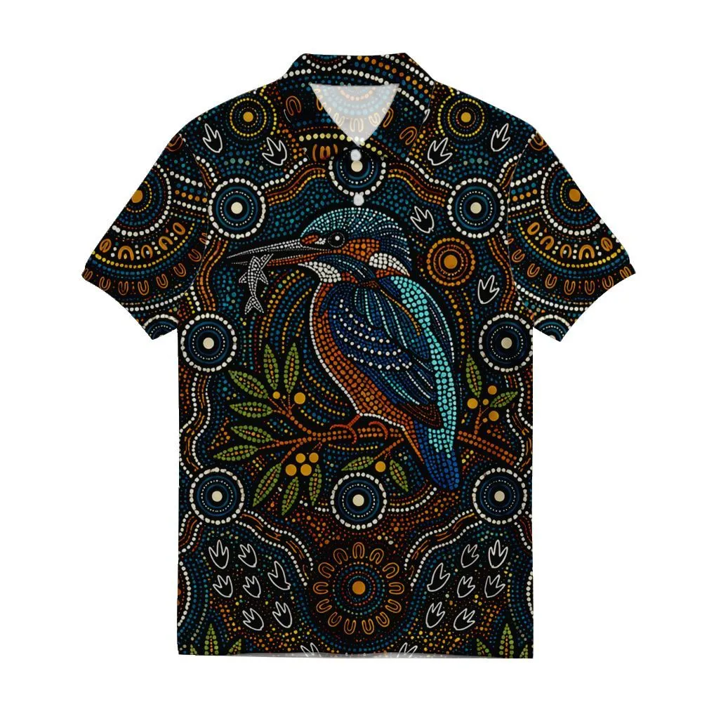 Aboriginal Dot Painting Polo Shirt Kookaburra NAIDOC Week 2026