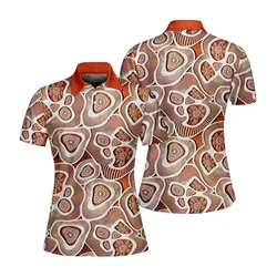 Aboriginal Rarrk Women Polo Shirt Meeting Place White