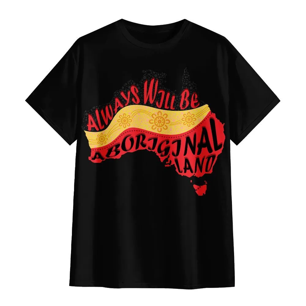 Aboriginal Dot Painting Unisex Shirt Always Will Be Land Map