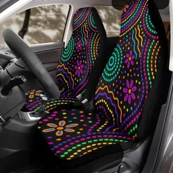 Aboriginal Dot Painting Car Seat Cover Neon Songlines