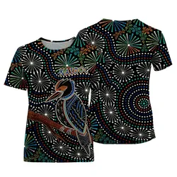 Aboriginal Dot Painting Women T-Shirt NAIDOC Spirit Kookaburra