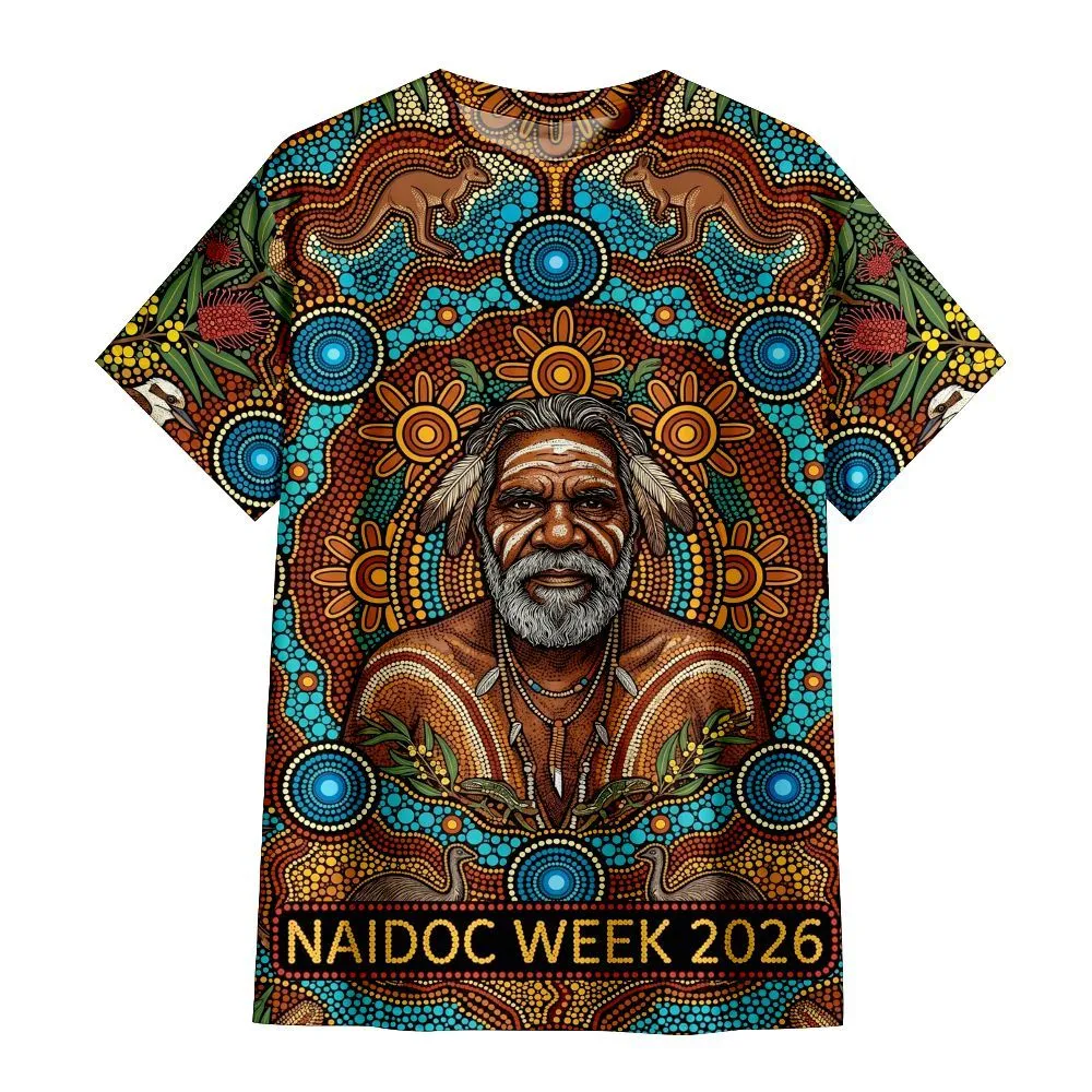 Aboriginal Dot Painting T-Shirt NAIDOC 2026 Elder Spirit