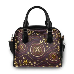 Aboriginal Dot Painting Shoulder Handbag Seeds Of The Journey Pattern
