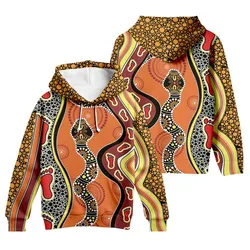 Aboriginal Dot Painting Hoodie Snake Zip Up Hoodie
