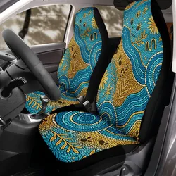 Aboriginal Dot Painting Car Seat Cover Waterhole And Plants