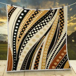 Aboriginal Dot Painting Quilt Path Of Ancestors Sand