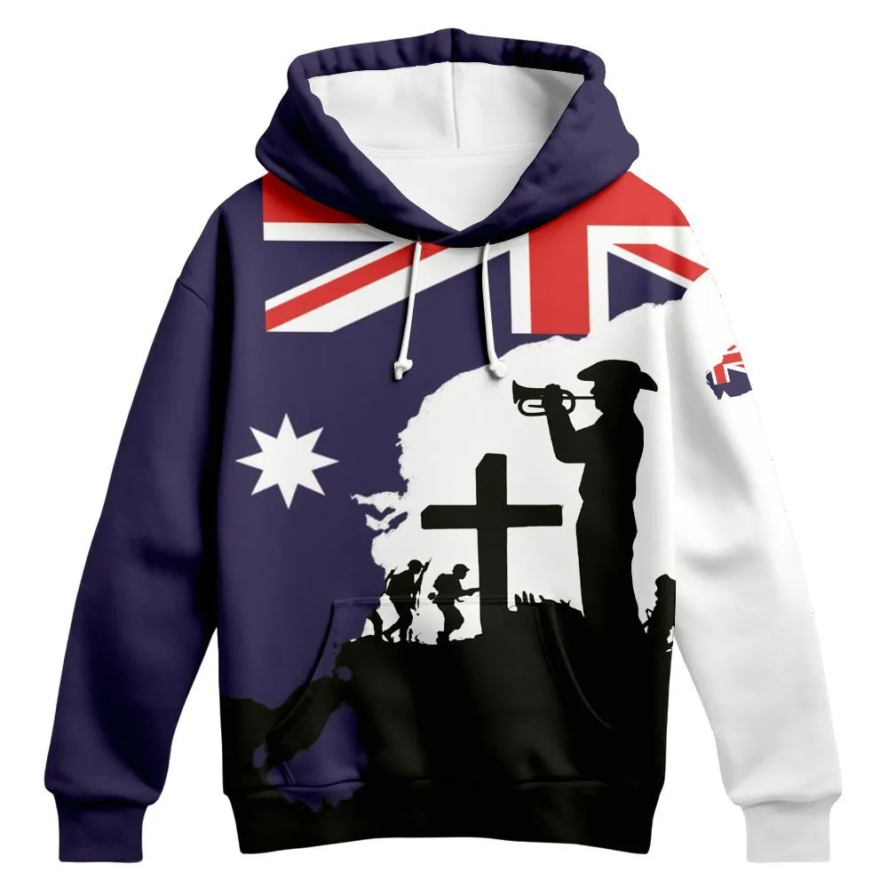 Lest We Forget Hoodie Map And Flag Australia Zip Up Hoodie