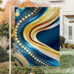 Aboriginal Urban Garden Flag Rivers Of The Dreaming Blue