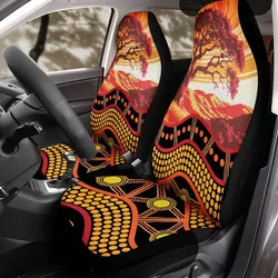 Aboriginal Urban Car Seat Cover Roots Of Country Red Orange Dot Painting