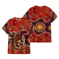 Aboriginal Dot Painting T-Shirt Goanna 50 Years Of Deadly