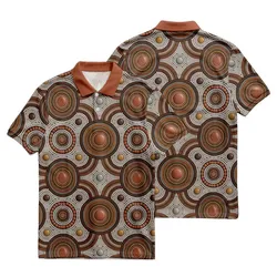 Aboriginal Dot Painting Polo Shirt Campsite Pattern