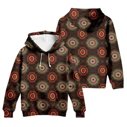 Aboriginal Dot Painting Hoodie Sacred Connections Red Zip Up Hoodie