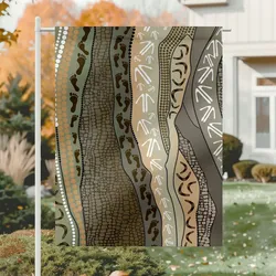 Aboriginal Rarrk Garden Flag Hunting Grey Brown
